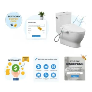 Screenshot showing where to enter the Bidet King promo code during the online checkout process.