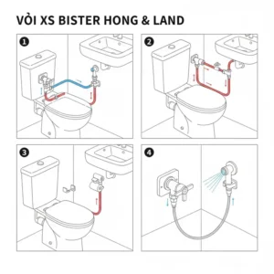 Step-by-step guide on how to install a handheld bidet sprayer hot and cold in a standard bathroom.