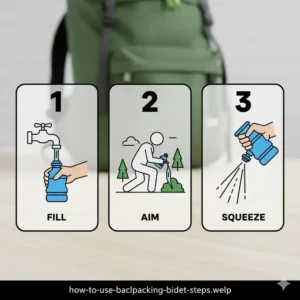 Step by step instructions on how to operate the best backpacking bidet effectively.