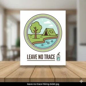 Using the best backpacking bidet to follow leave no trace principles while hiking.