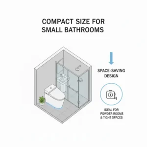 A compact best toilet bidet combination ideal for small bathrooms and powder rooms.