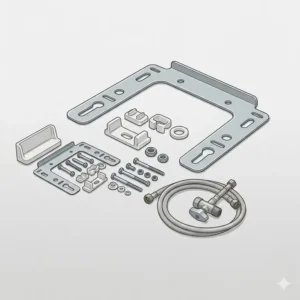 Professional mounting and installation hardware kit categorized under essential toto bidet parts for secure toilet attachment.