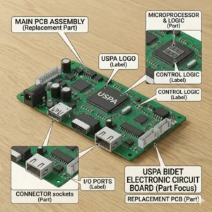 Main electronic circuit board (PCB) for repairing advanced uspa bidet parts.