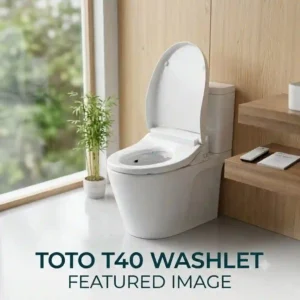 Wireless remote control interface displaying custom settings for the TOTO T40 WASHLET.