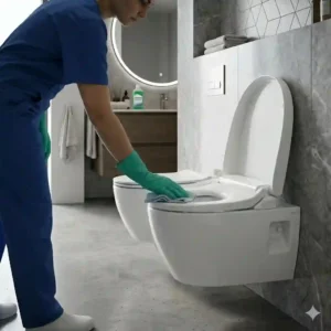 A cleaning guide commercial bidet.